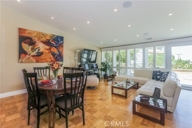 Living room and dining room.