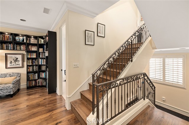 Stairs leading to rooftop deck