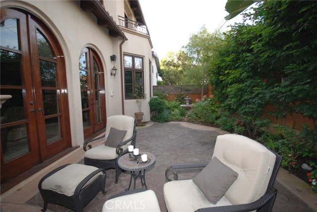 Back patio - stamped concrete design