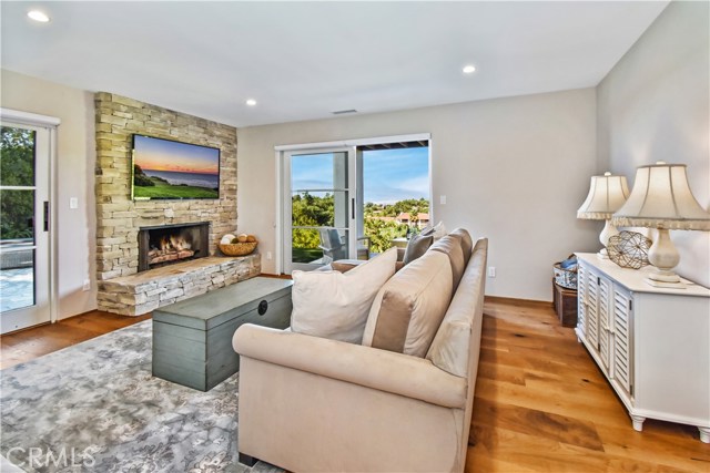 Lower Level Family Room with Fireplace