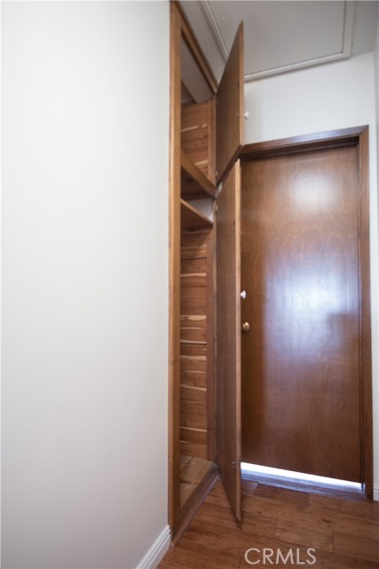 Cedar lined closet in hallway