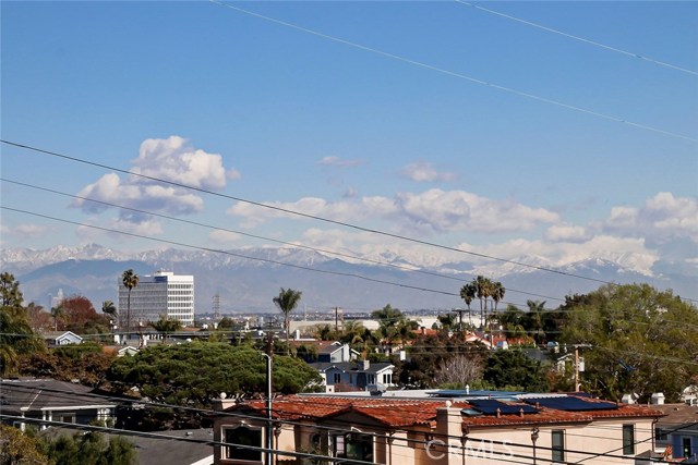 Snow capped mountains from front balcony