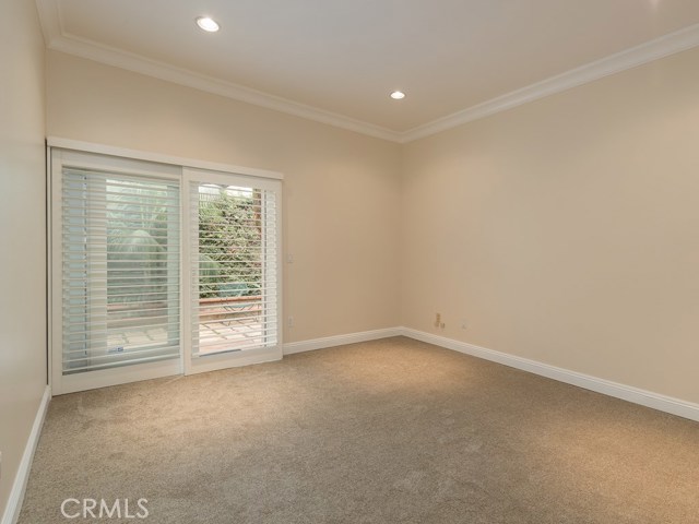 Rear lower bedroom #2 view toward patio  - 9' ceilings