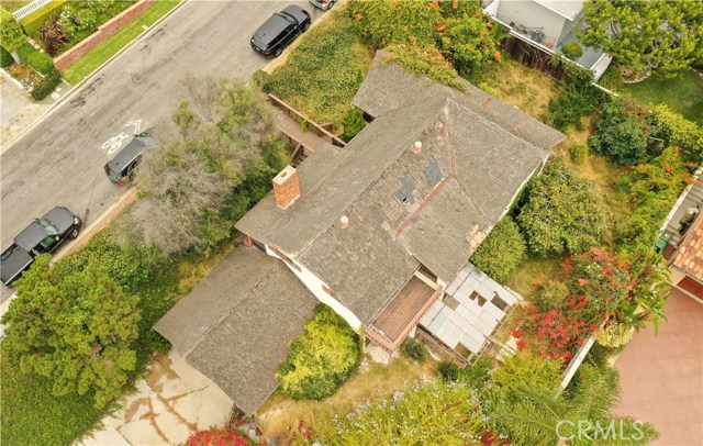 Aerial backyard view