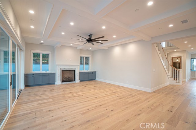 VIew of family room from breakfast nook area.