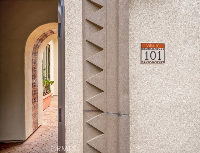 The entrance to Villa 10-101. Notice the arched doorways and accent tile.