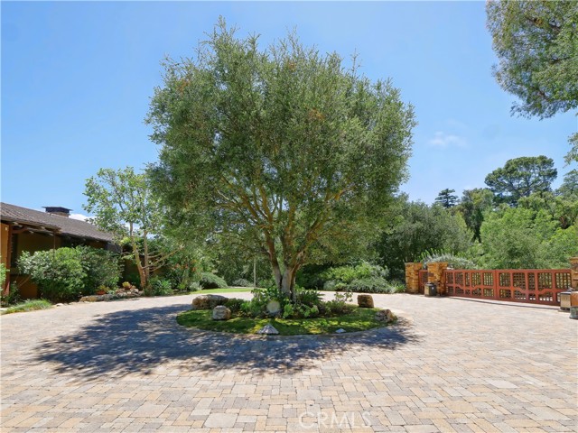 Gated front courtyard affords parking along with the 3 car garage for about 10 cars.