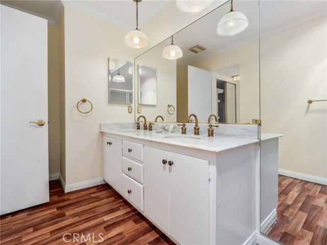 Master bath with double sinks