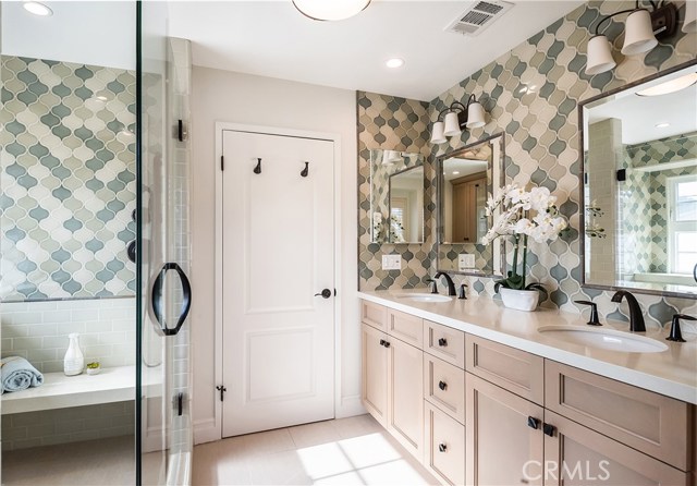 Master bathroom with walk-in shower