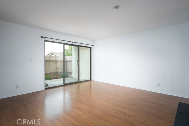 Living room with patio door to front patio.