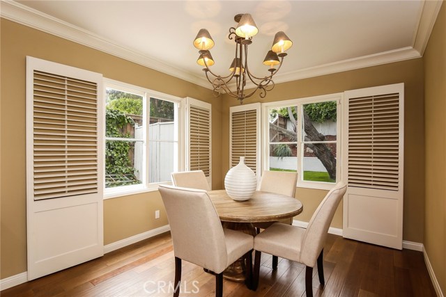 Formal dining with a lovely view of the yard