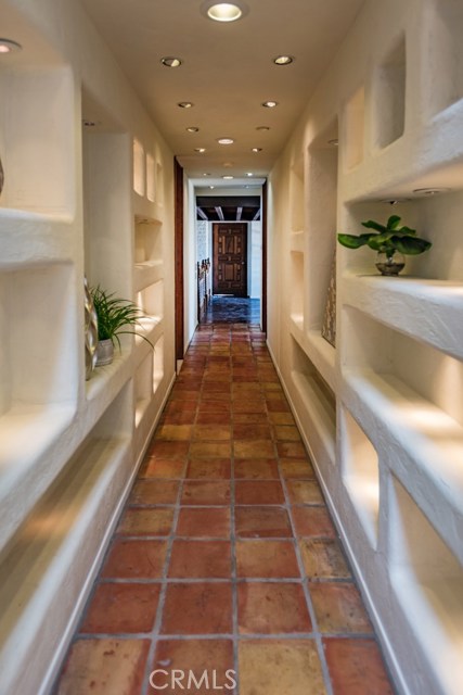 Hallway with niche areas