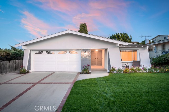 Front of the house at sunset