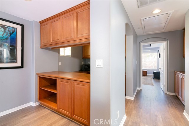 Large home office as you reach the top of the stairs