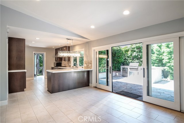 Kitchen and Dining view of the outdoor patio