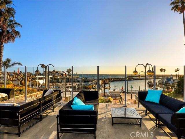 Upper Deck of the Pool deck at the Ocean Club....have a glass of wine and unwind with a full view of the Redondo Harbor and Pier!