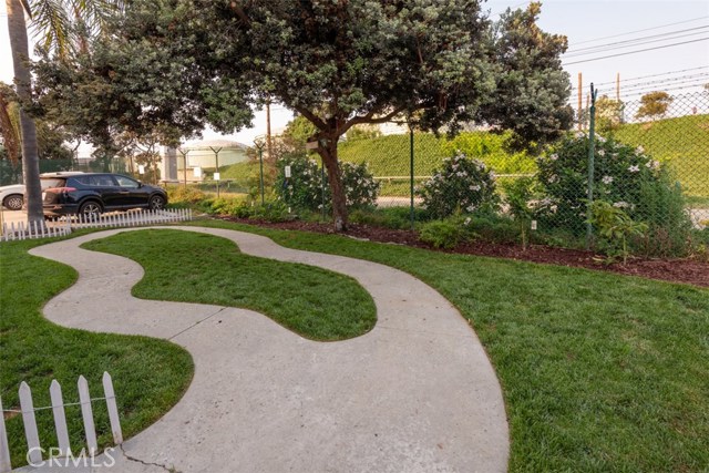 Small Parkette Next to Exterior Parking Spaces