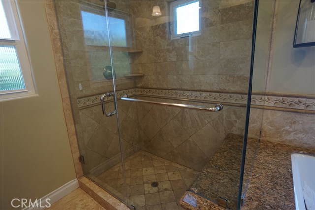 All glass master bath shower