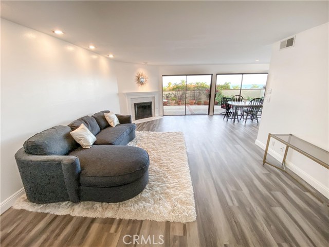 Family room with gorgeous ocean views and wood/gas burning fireplace and hearth