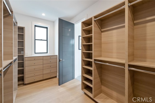 Generous walk-in master closet