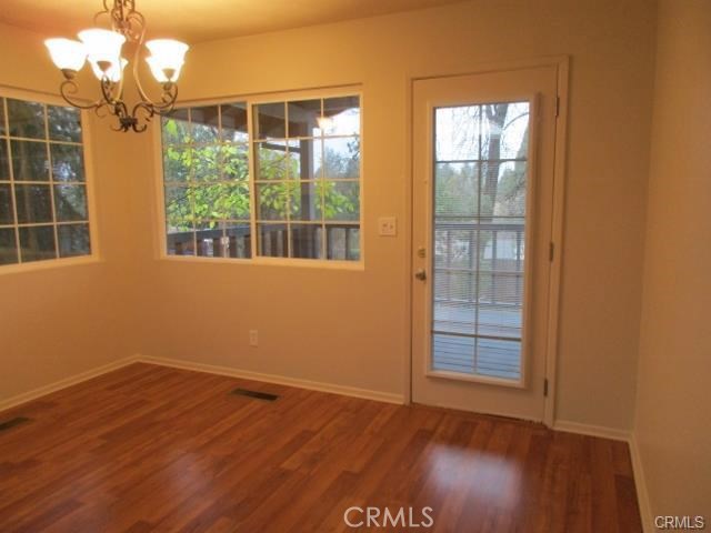 Dining Nook with Door to the covered Patio.