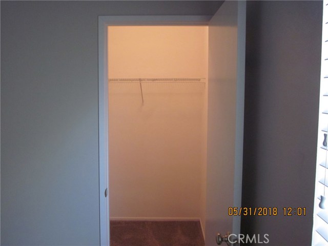 Spacious walk-in closets in spare bedrooms.