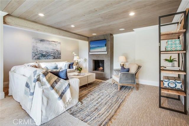 large family room on lower level