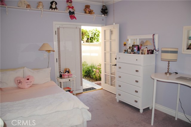 Bedroom with french doors to patio