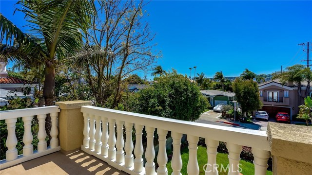 This is the balcony off the master bedroom which has panoramic Palos Verdes views.