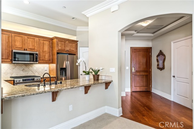 Spacious enough for bar stools at the counter