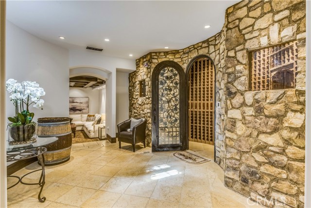 Basement wine cellar