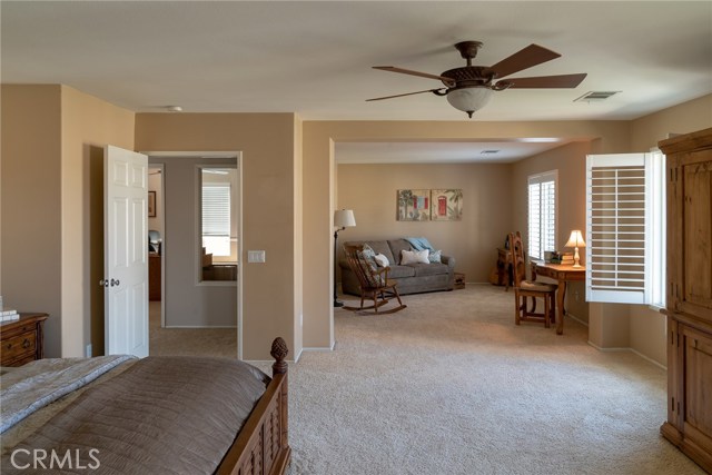 Master bedroom and retreat area