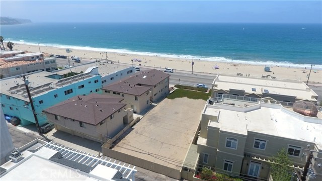 View from above alley towards ocean