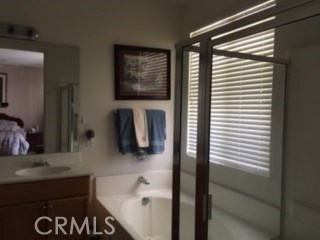 Master bath with mountain views