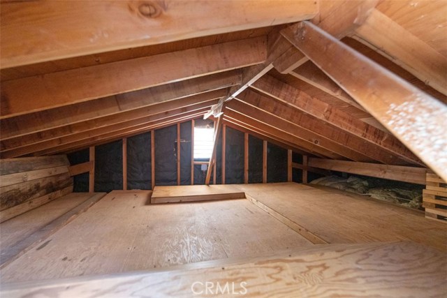 Walk in attic storage area