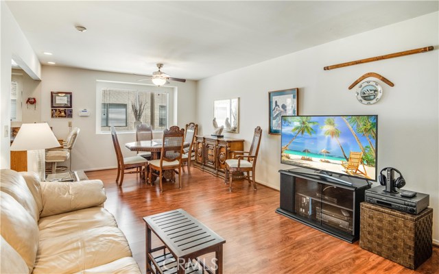 Second living area to extend your entertaining space and dining area. Breakfast bar and kitchen are to the left.