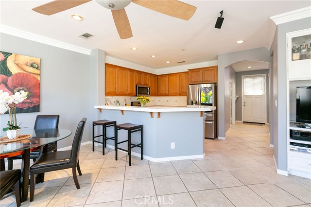 Open concept floor plan with dining room