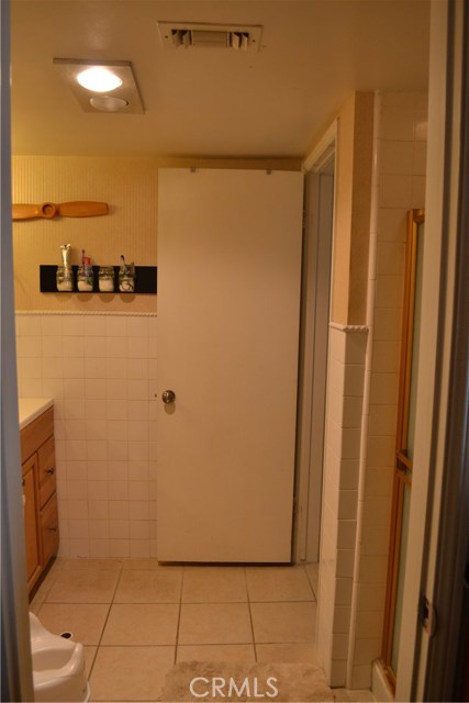 View of bathroom from ground floor bed.