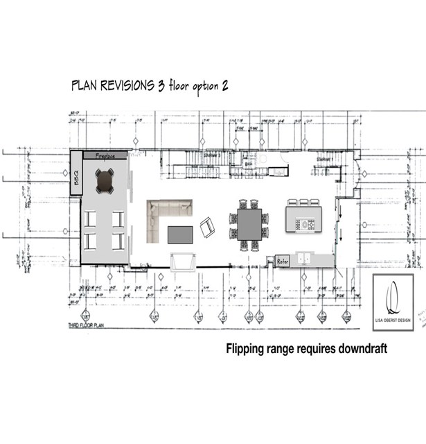 Prospective upstairs remodel option #2. This is digital rendering of the existing floorplan.