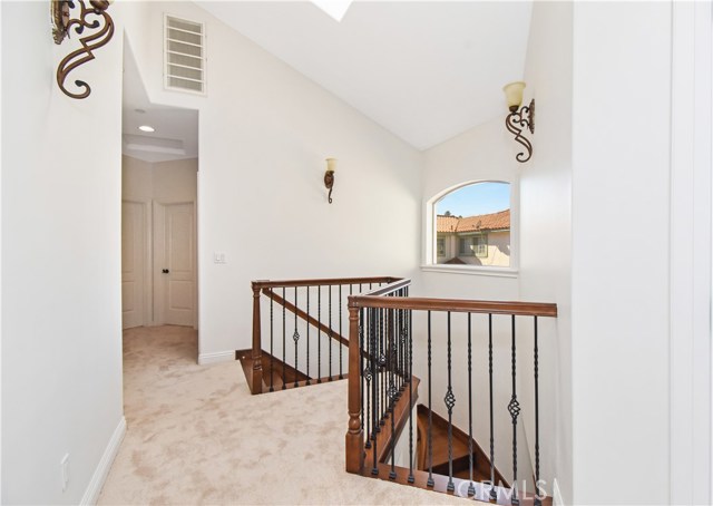 note the tall ceilings and the unique angles... This is no ordinary hallway!