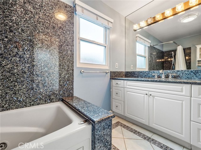 Bathroom #2 - Hallway bathroom, Remodeled with spacious shower in tub.