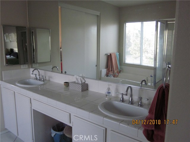 Master bath window and access to large walk-in closet