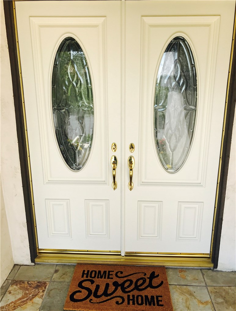 Double door entry into your Home Sweet Home...