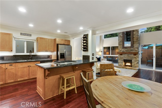 The great room style layout is a wonderful setting with the kitchen open to the dining space.