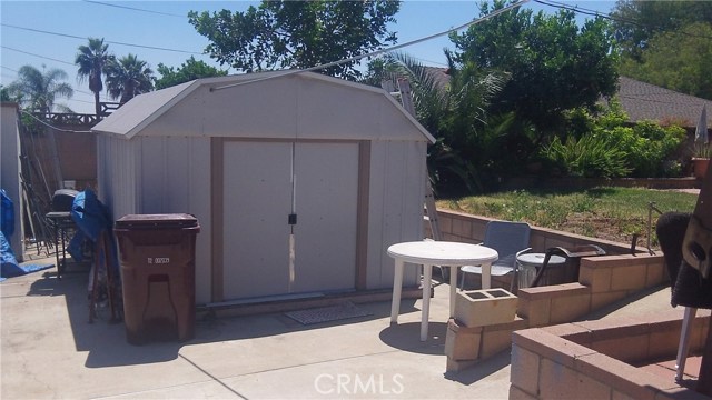 One of three sheds.