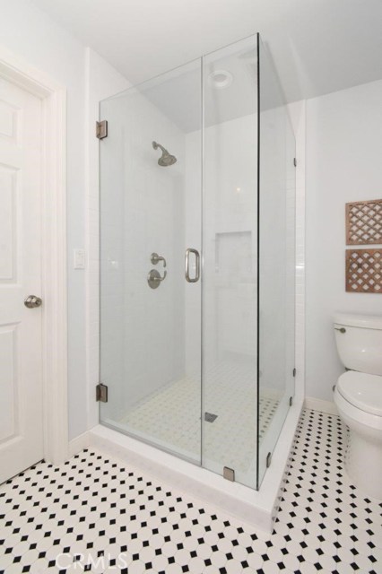 Shower stall in master bathroom