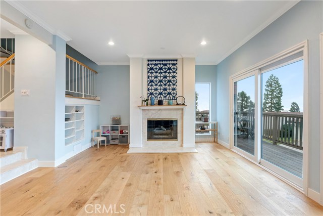 Extra space on either side of the fireplace is very useful.