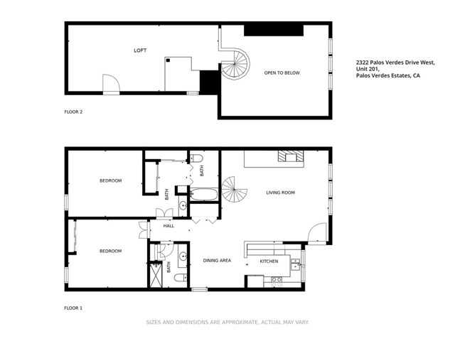 Floor plan showing the LOFT space which was constructed prior to the current Seller's ownership.