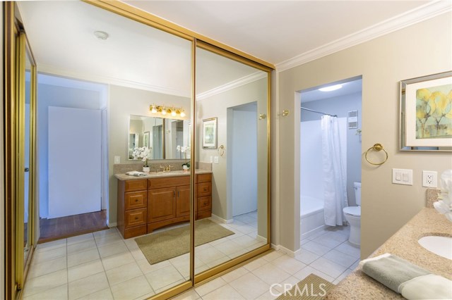 Master bathroom with plenty of closet space