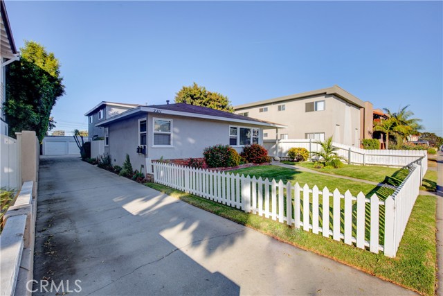 Fenced in front yard